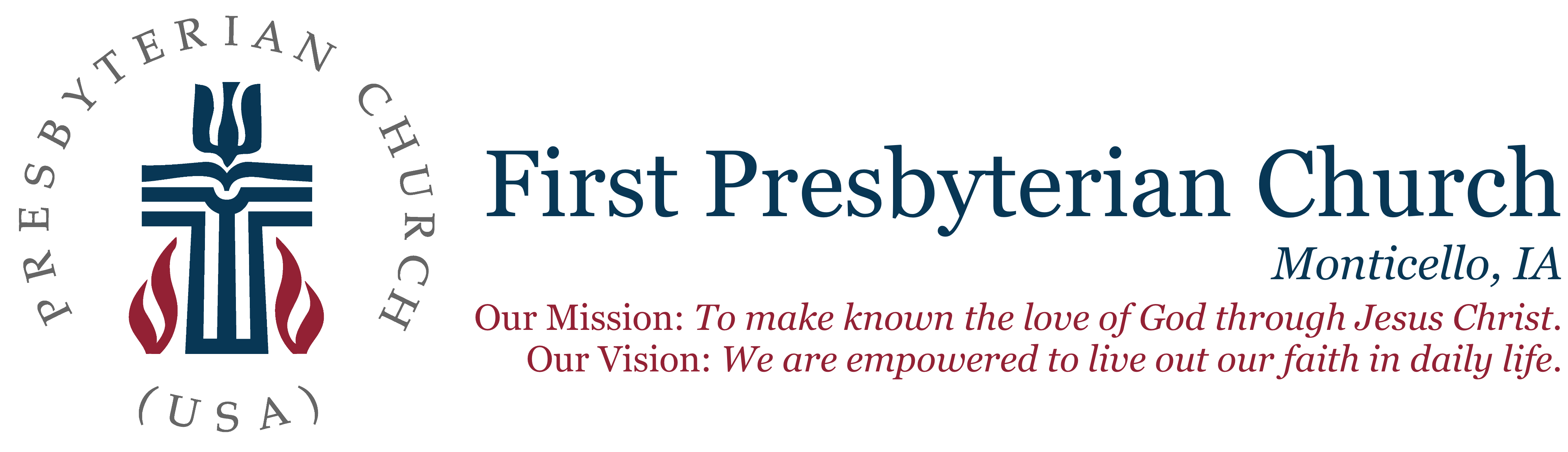 First Presbyterian Church of Monticello, IA Logo